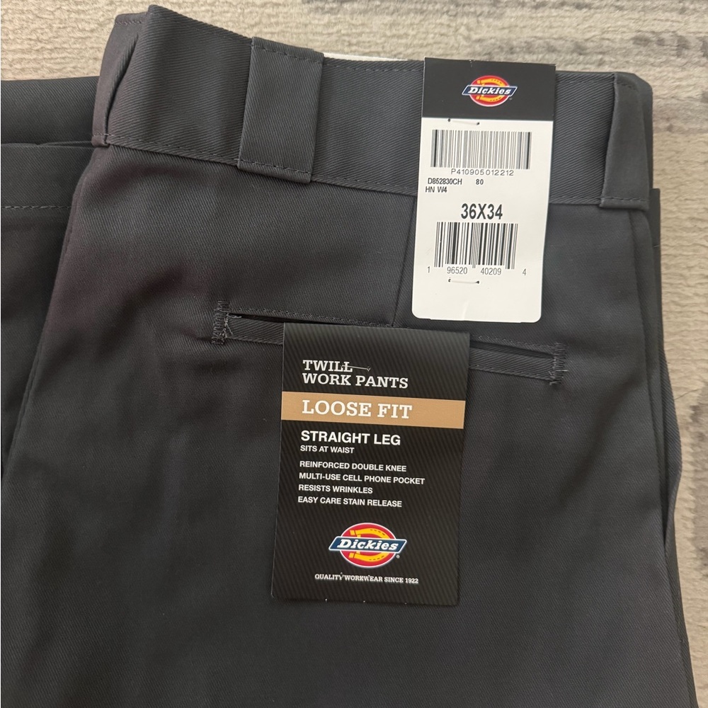 Dickies Men's Loose Fit Twill Work Pants - Gray